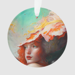 Belle artiste Abstraite Red Haired Ginger Girl