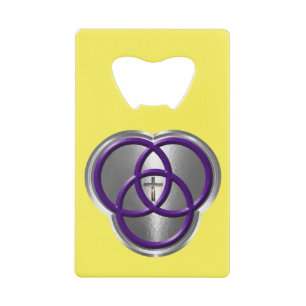 Belle bague de la Trinité chrétienne avec croix