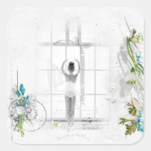 Belle Ballerina Victorienne Stickers Enfants