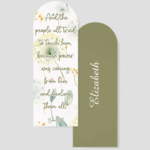 Belle Bible Florale sur mesure Verse Luke 6:19