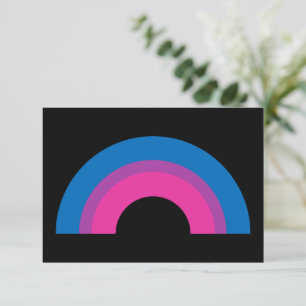 Belle Bisexual Pride Rainbow Flag Carte noire