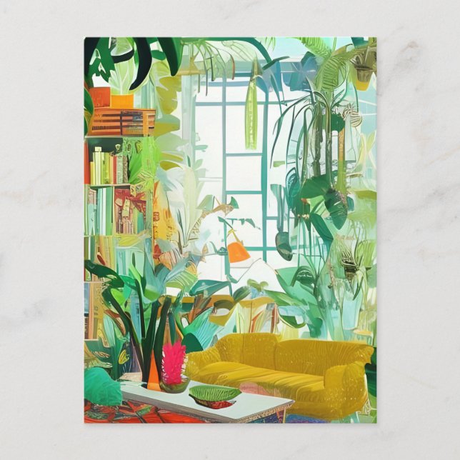 Belle Boho Living Room Carte postale (Devant)