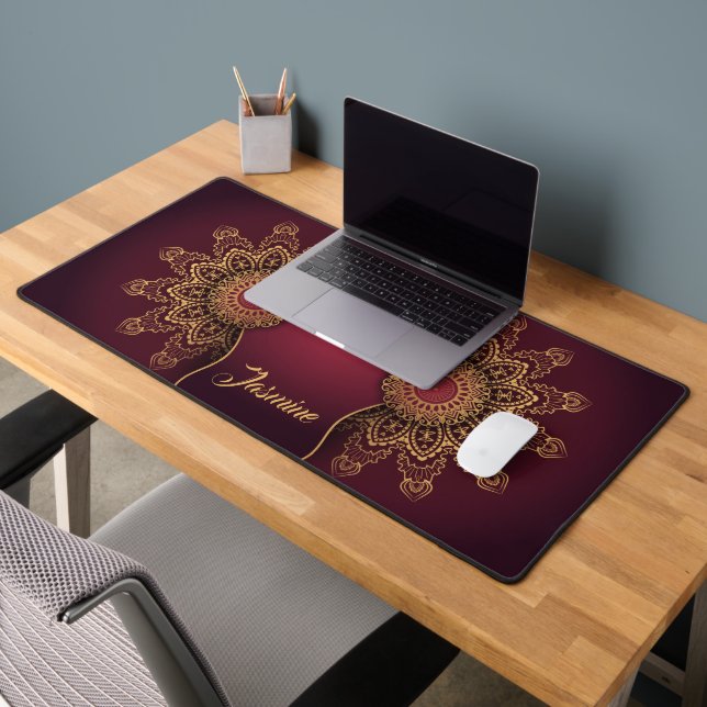 Belle Bourgogne Personnalisée Mandala (Bureau 2)