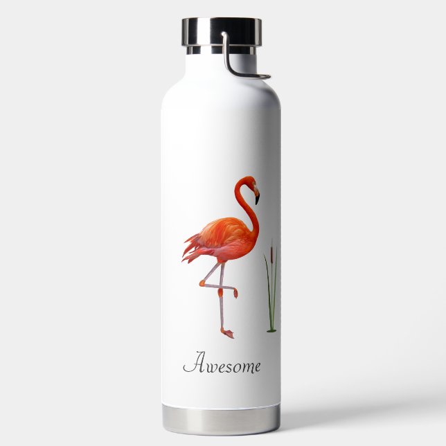 Belle bouteille d'eau de Flamant rose (Droite)