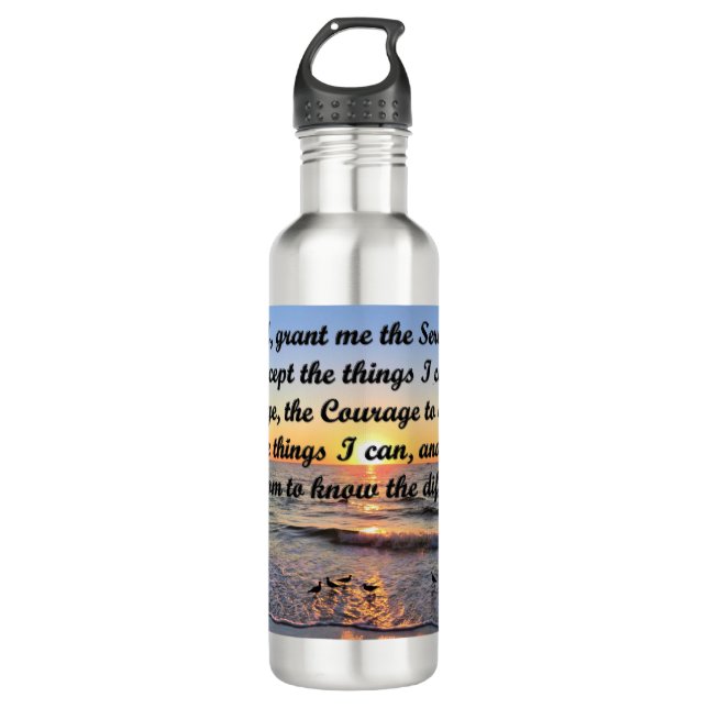 BELLE BOUTEILLE D'EAU DE PRIÈRE DE SÉRÉNITÉ (Devant)