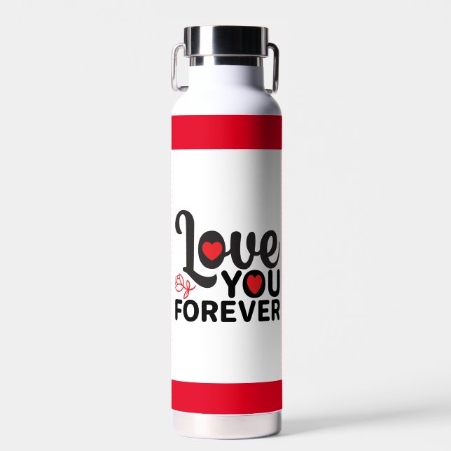 Belle bouteille d'eau tendance de la Saint Valenti (Avant)