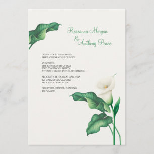 Belle Calla Lily Wedding Invitations