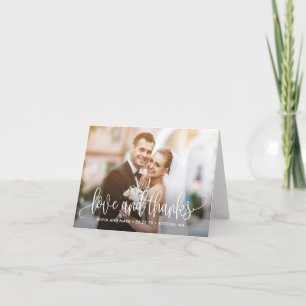 Belle calligraphie Carte de remerciements DE COULE