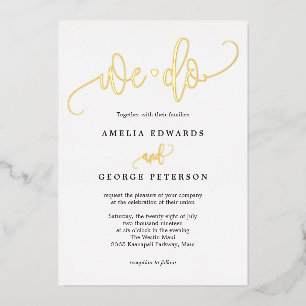 Belle calligraphie Véritable Faire-part de mariage