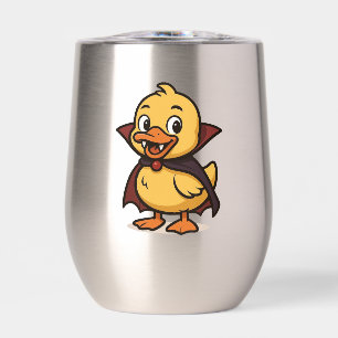 Belle caricature canard d'Halloween vampire