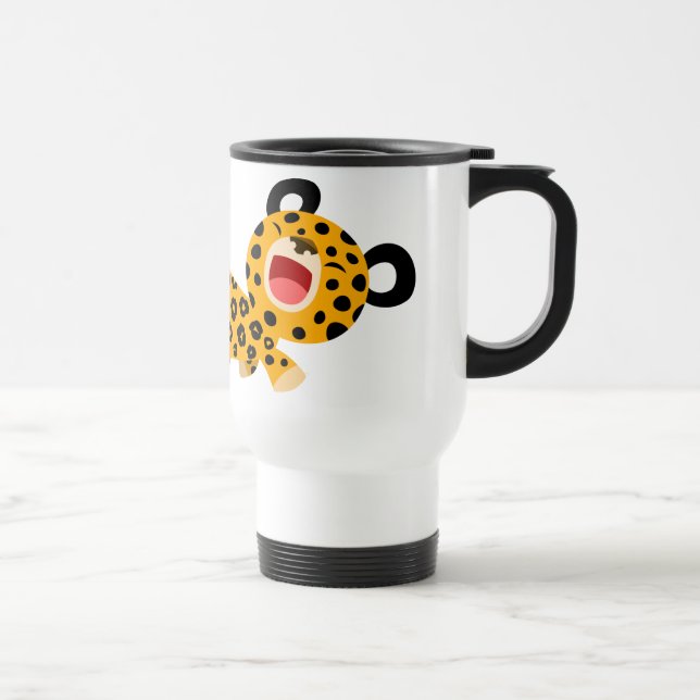 Belle caricature Facétieuse Leopard Commuter Mug (Droite)