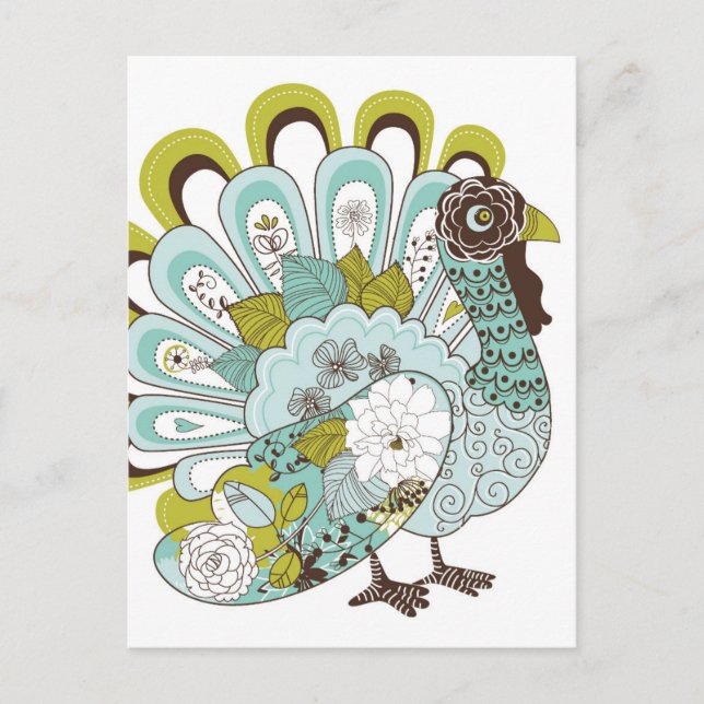 Belle carte 2 de la Turquie de bon thanksgiving (Devant)