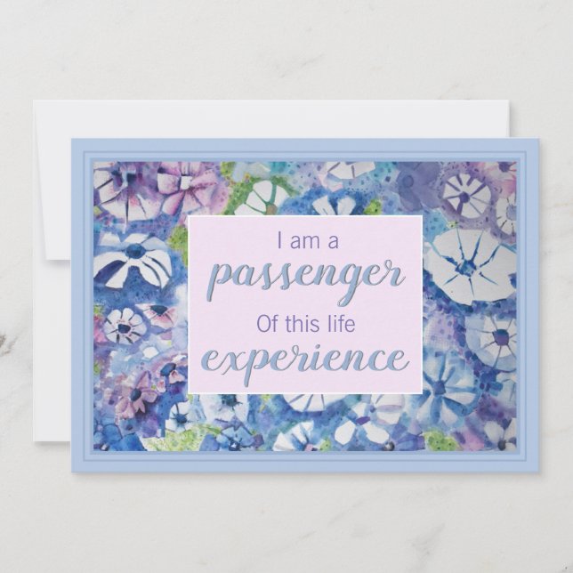 Belle carte d'affirmation de pratique spirituelle (Devant)