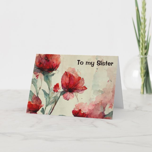 Belle carte d'anniversaire à l'aspect vintage (Devant)