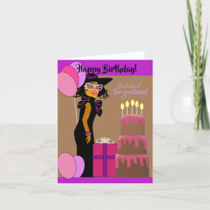 Belle carte d'anniversaire afro-américaine fille