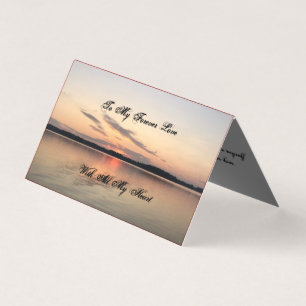 Belle carte d'anniversaire - Coucher de soleil sur