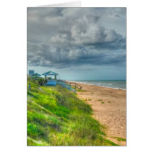 Belle carte d'anniversaire de la plage