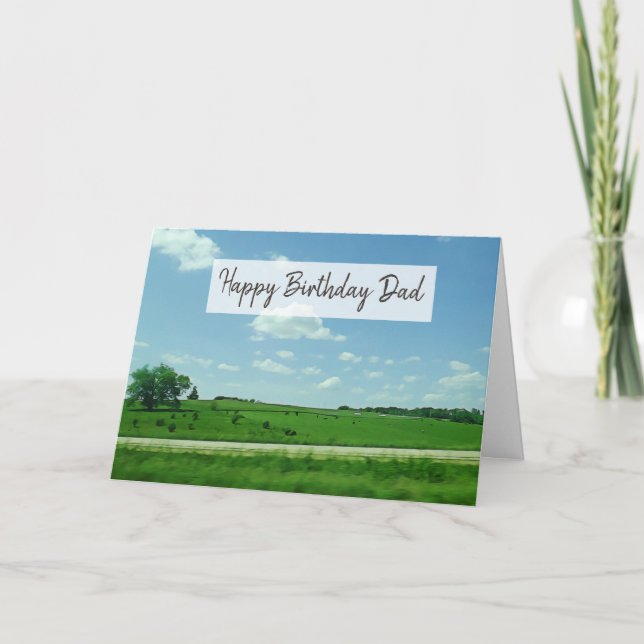 Belle carte d'anniversaire du paysage de Medwest (Devant)