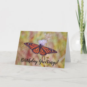 Belle carte d'anniversaire Monarch Butterfly