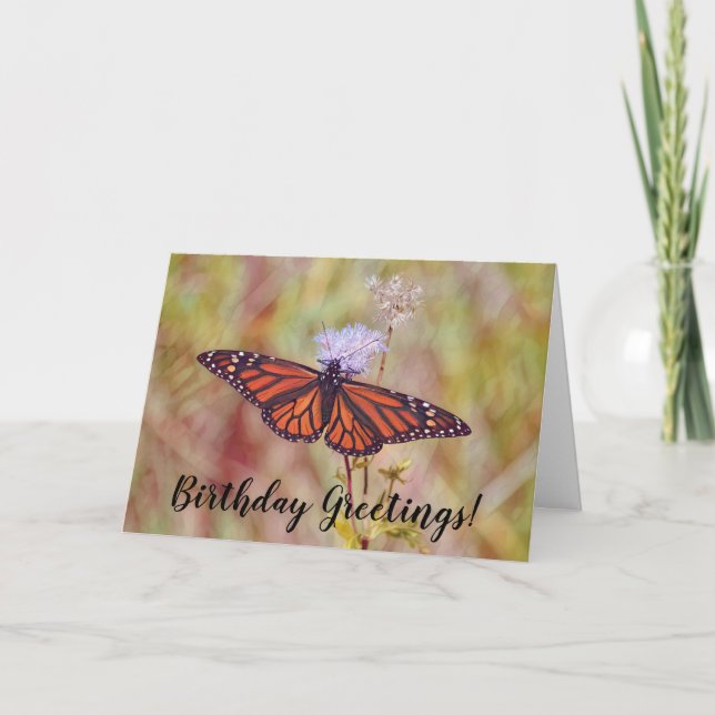 Belle carte d'anniversaire Monarch Butterfly (Devant)