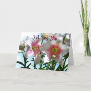 Belle Carte de Bénédiction de Pâques Fleurs