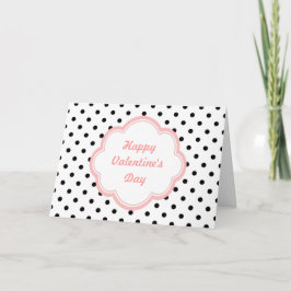 Belle carte de jour de B&W pois Valentine