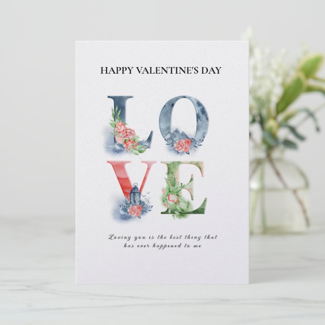 Belle carte de la Saint Valentin Love Letter Card (Debout devant)