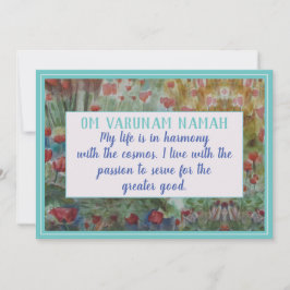 Belle carte de méditation Mantra et Affirmation