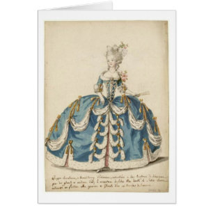 Belle carte de mode de Madame Marie Antoinette