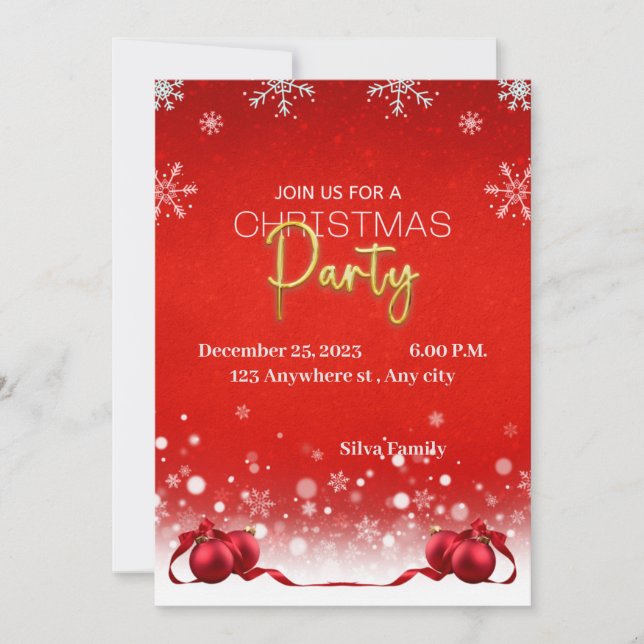 Belle carte de Noël (Devant)