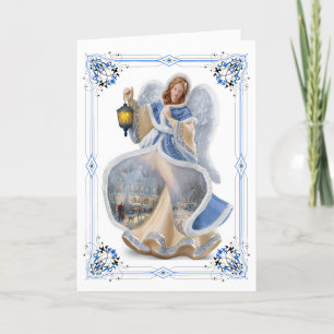 Belle carte de Noël Angel de vacances pliée