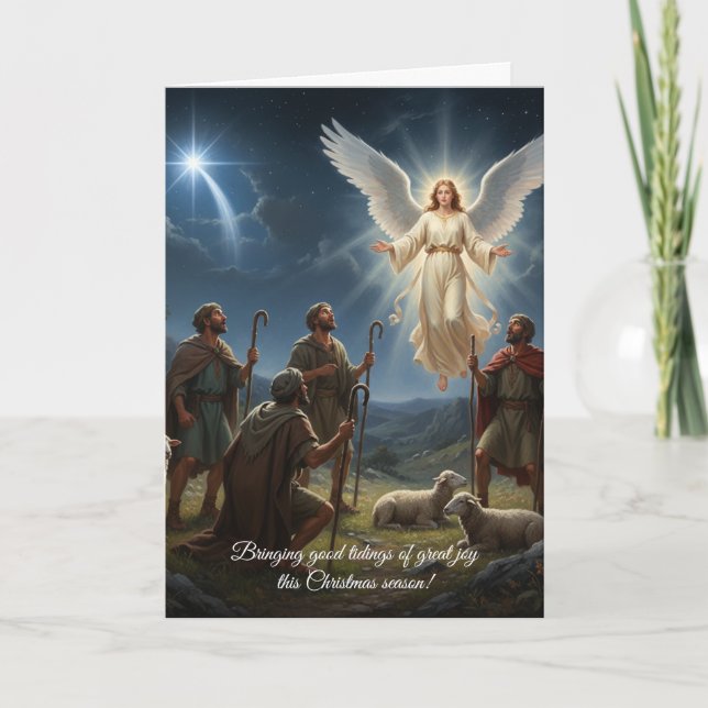 Belle carte de Noël Bonne nouvelle de la grande jo (Devant)