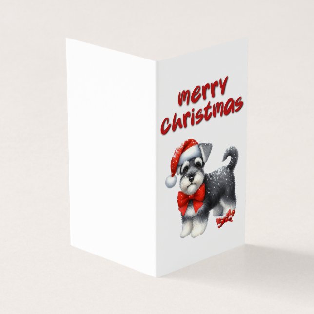 Belle carte de Noël de chien (Outside)