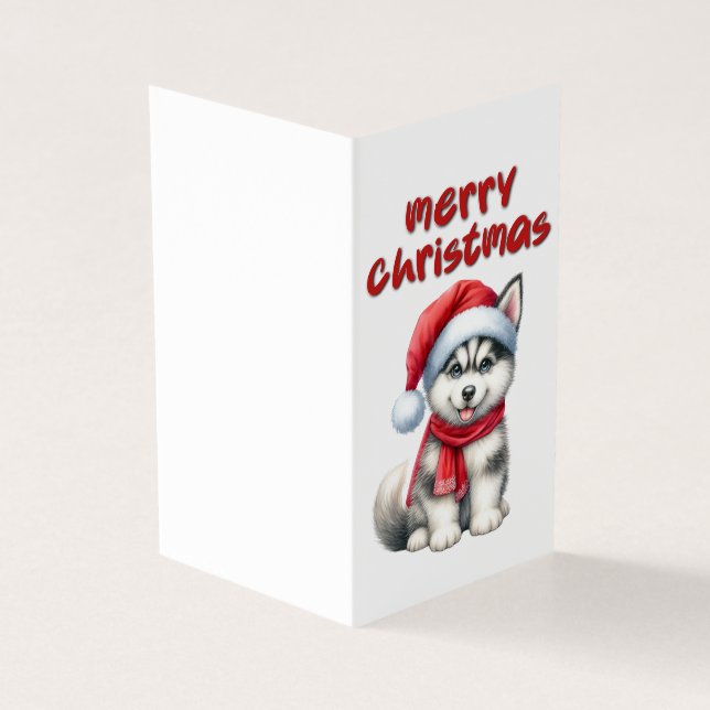 Belle carte de Noël de chien (Outside)