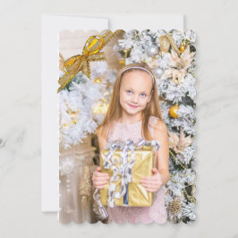 Belle carte de Noël rose et or, Ajouter une photo