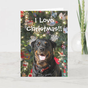 Belle carte de Noël Spirit Rottweiler