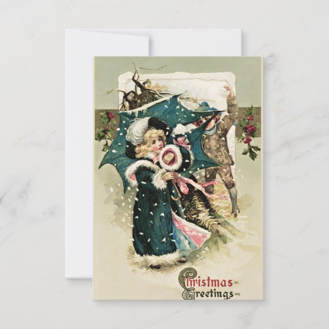 Belle carte de Noël vintage (Devant)