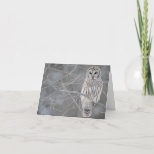 Belle carte de note de hibou