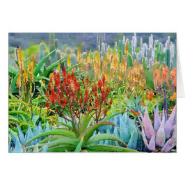 Belle carte de note de jardin succulent