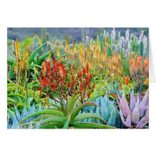 Belle carte de note de jardin succulent