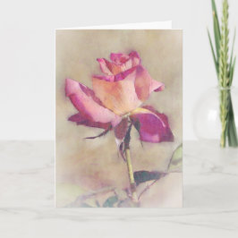 Belle carte de note Rose Rose Bud Art