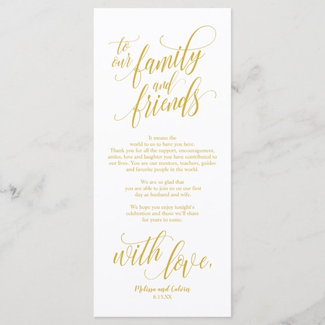 Belle carte de réglage Elegant Merci (Devant)