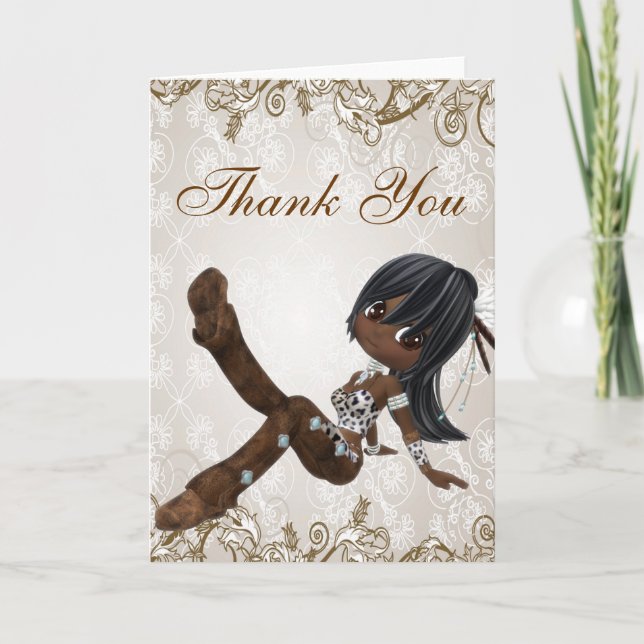 Belle Carte de remerciements Africaine Américaine (Devant)