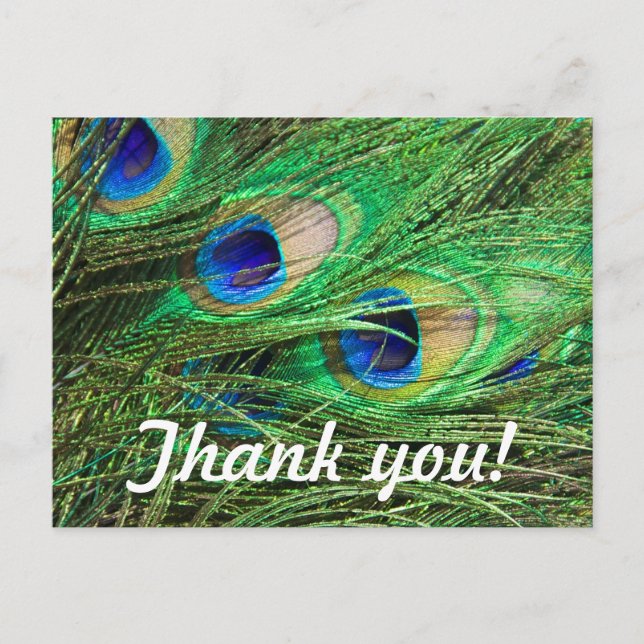 Belle Carte de remerciements personnalisable Peaco (Devant)