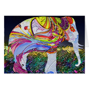 Belle carte d'éléphant