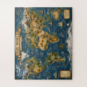 Belle carte du monde puzzle