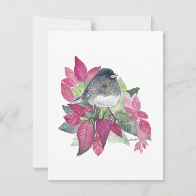 Belle carte Junco Watercolor Note (Devant)