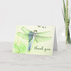 Belle carte "merci" Dragonfly
