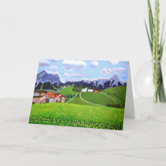 Belle carte pliée d'invitation Norvège 