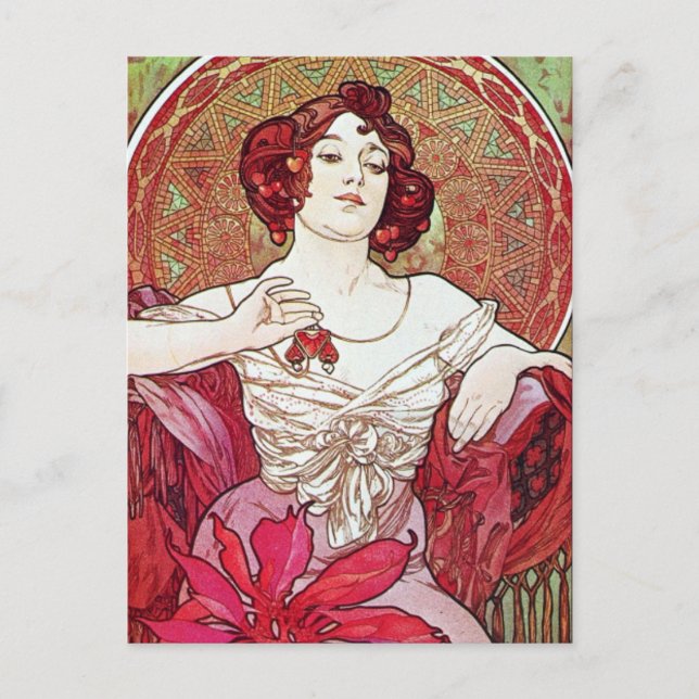 Belle carte postale Art Nouveau (Devant)